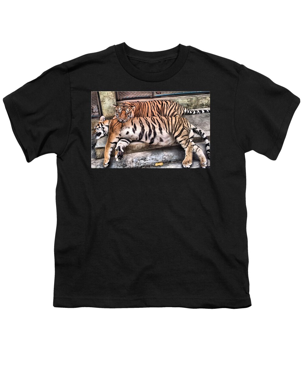 Animal Youth T-Shirt featuring the photograph Tiger 1 by Michael Blaine