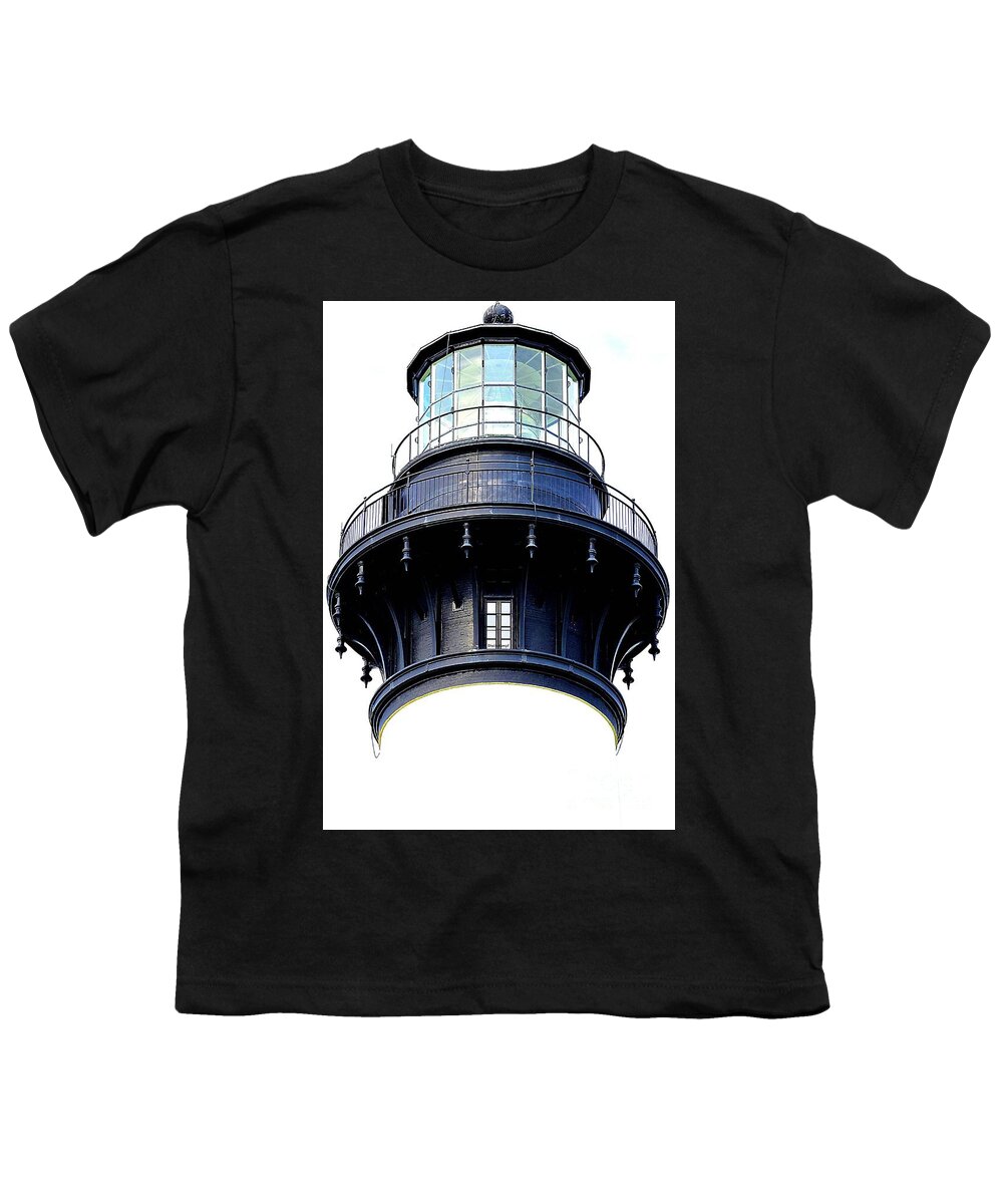 Art Youth T-Shirt featuring the photograph Top of The Lighthouse by Shelia Kempf