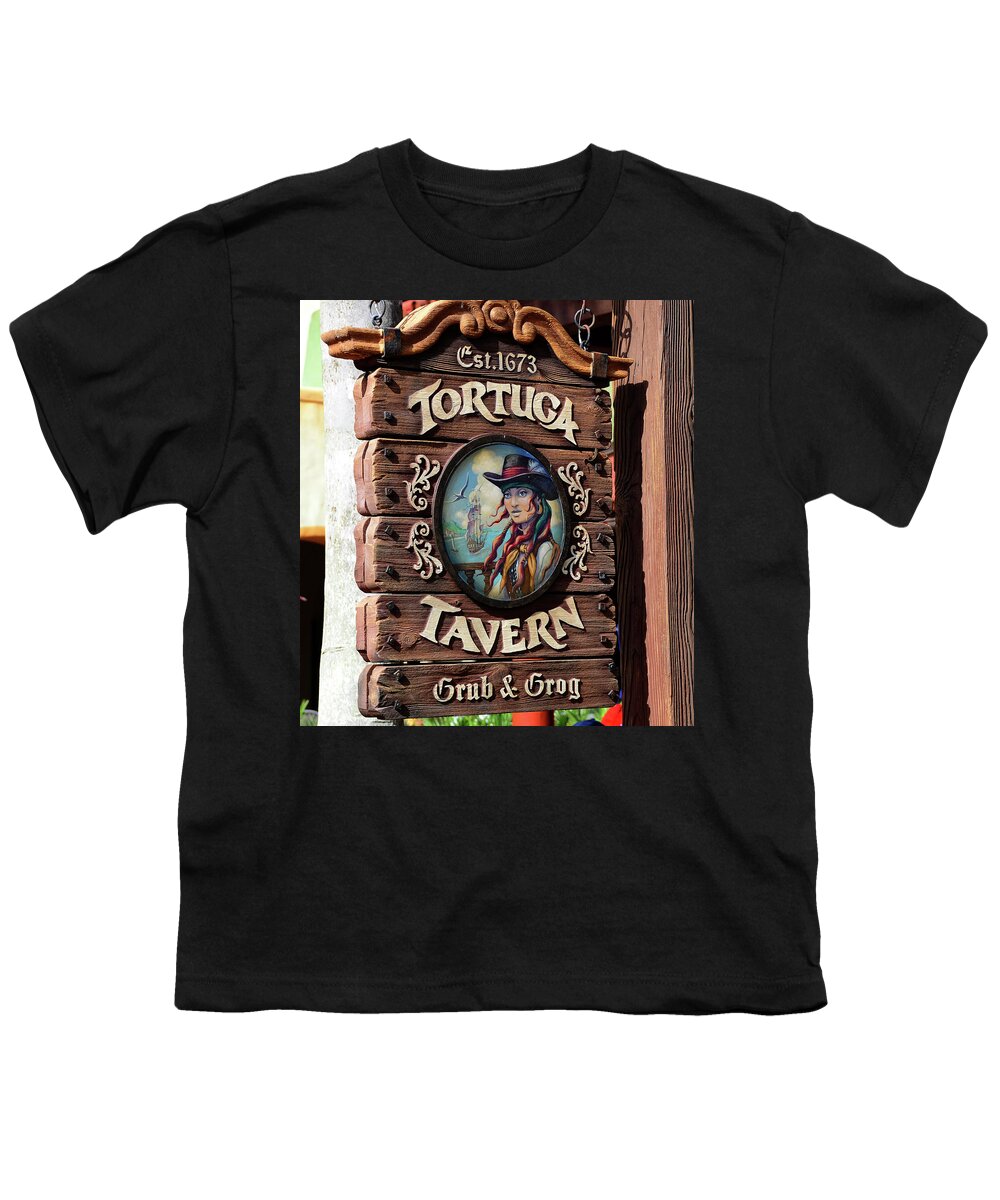 Tortuga Tavern Youth T-Shirt featuring the photograph Tortuga Tavern Est. 1673 by David Lee Thompson