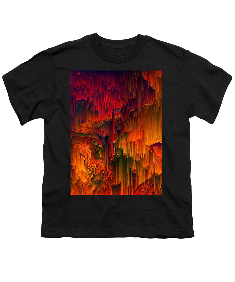 Glitch Youth T-Shirt featuring the digital art Toxic Rain - Pixel Art by Jennifer Walsh