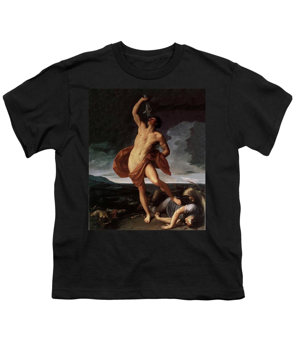 Triumph Of Samson Youth T-Shirt featuring the painting Triumph of Samson by Guido Reni