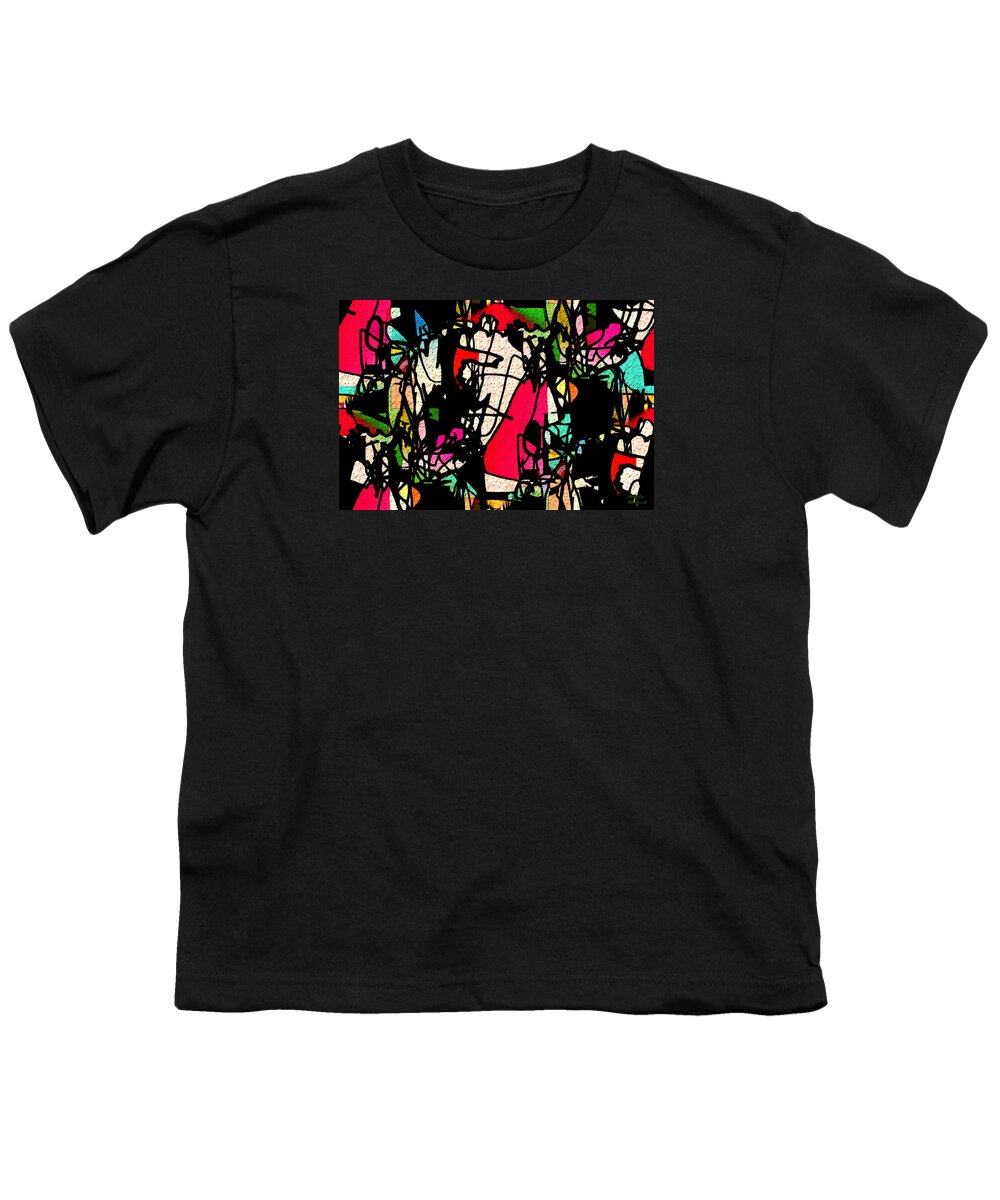 Abstract Youth T-Shirt featuring the mixed media Tropical Heat by Natalie Holland