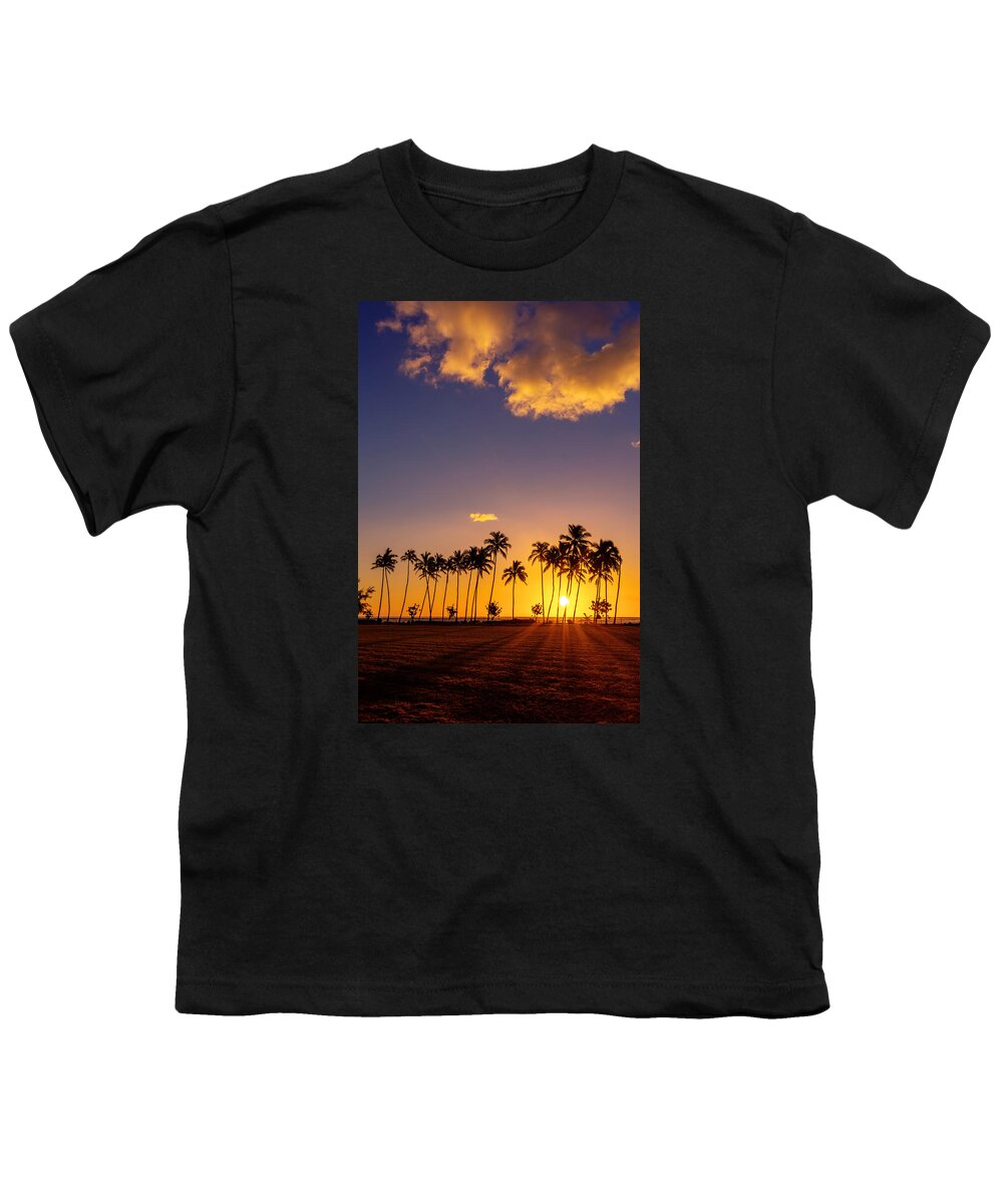 Sunrise Youth T-Shirt featuring the photograph Tropical Island Sunrise by Pierre Leclerc Photography