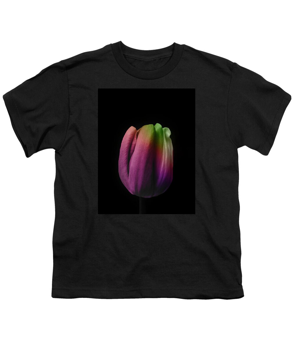 Tulip Youth T-Shirt featuring the photograph Tulip In The Shadows 3 by Johanna Hurmerinta
