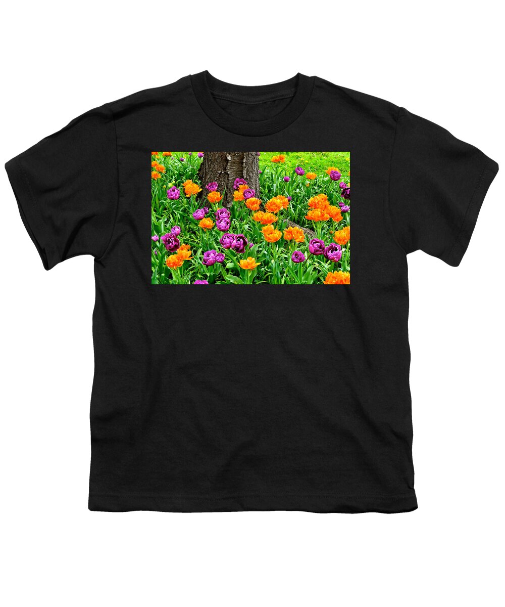 Tulips Youth T-Shirt featuring the photograph Tulips by Monika Salvan