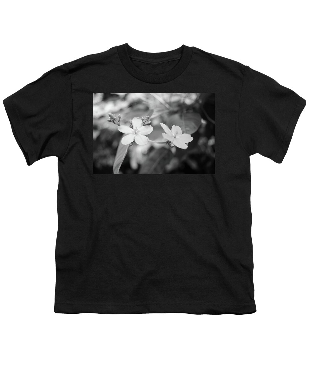 Two Pink Flowers Youth T-Shirt featuring the photograph Two Pink Flowers No. 1-1 by Sandy Taylor