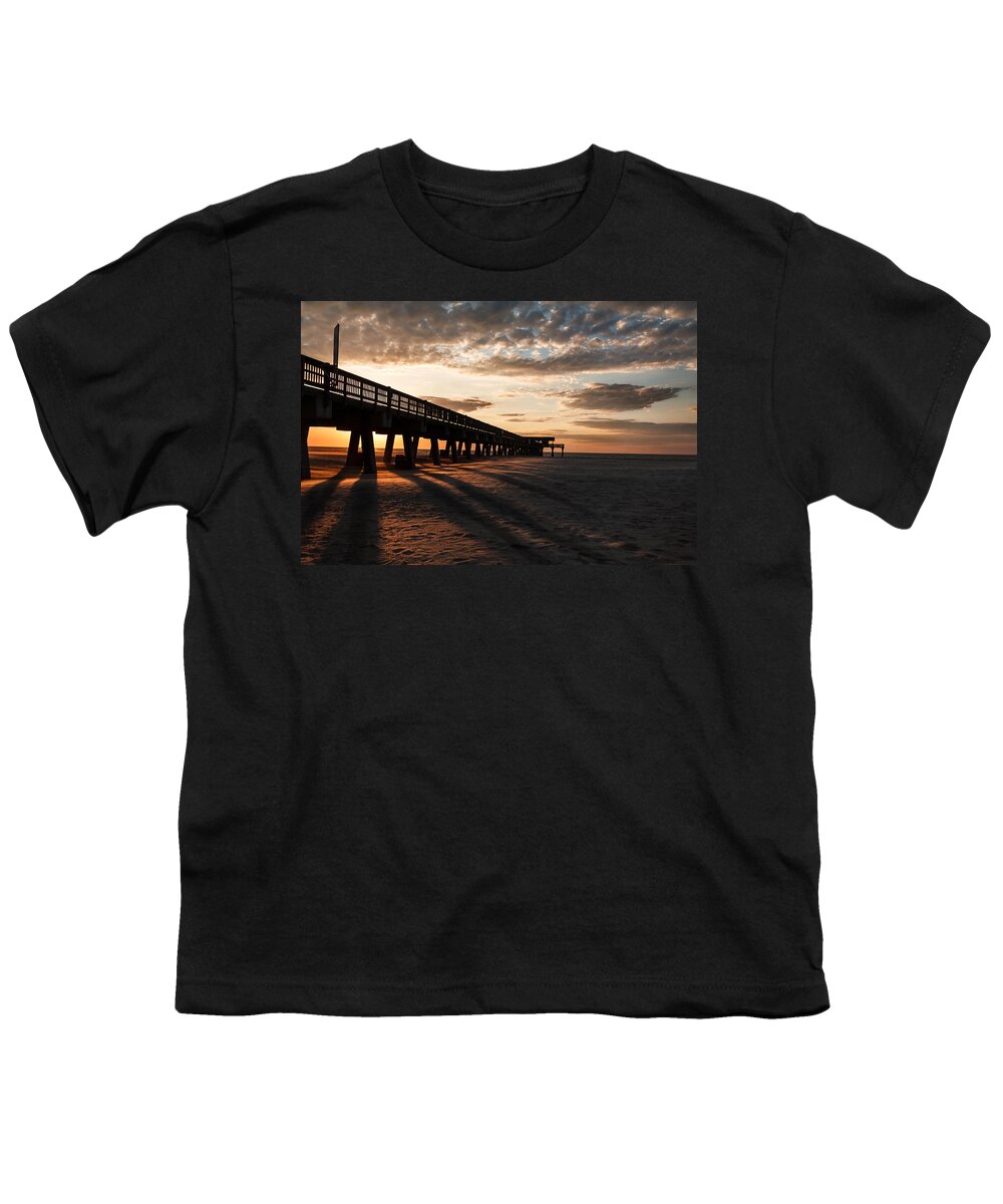 Steven Bateson Youth T-Shirt featuring the photograph Tybee Island Sunrise by Steven Bateson