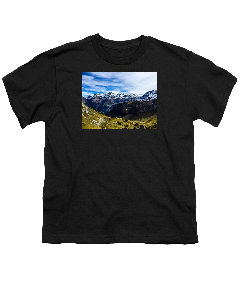 Mountains Youth T-Shirt featuring the photograph Valley Scene by Britten Adams