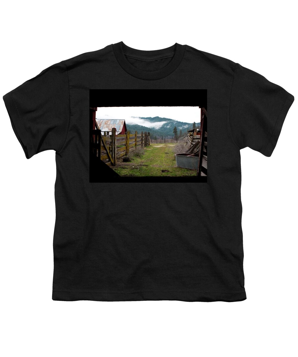 Hayfork Youth T-Shirt featuring the photograph View From a Barn by Lorraine Devon Wilke