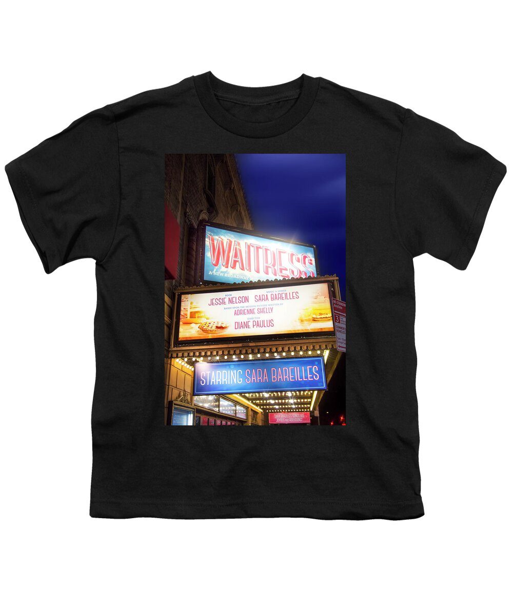 Waitress Youth T-Shirt featuring the photograph Waitress the Musical by Mark Andrew Thomas