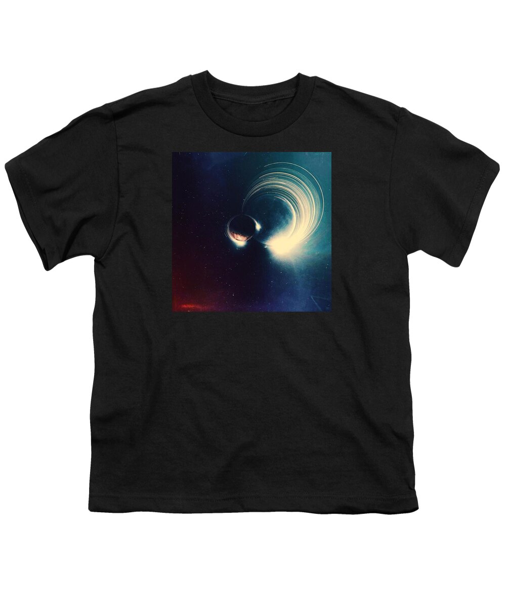 Space Youth T-Shirt featuring the photograph When Our Worlds Collide by Bob Hedlund