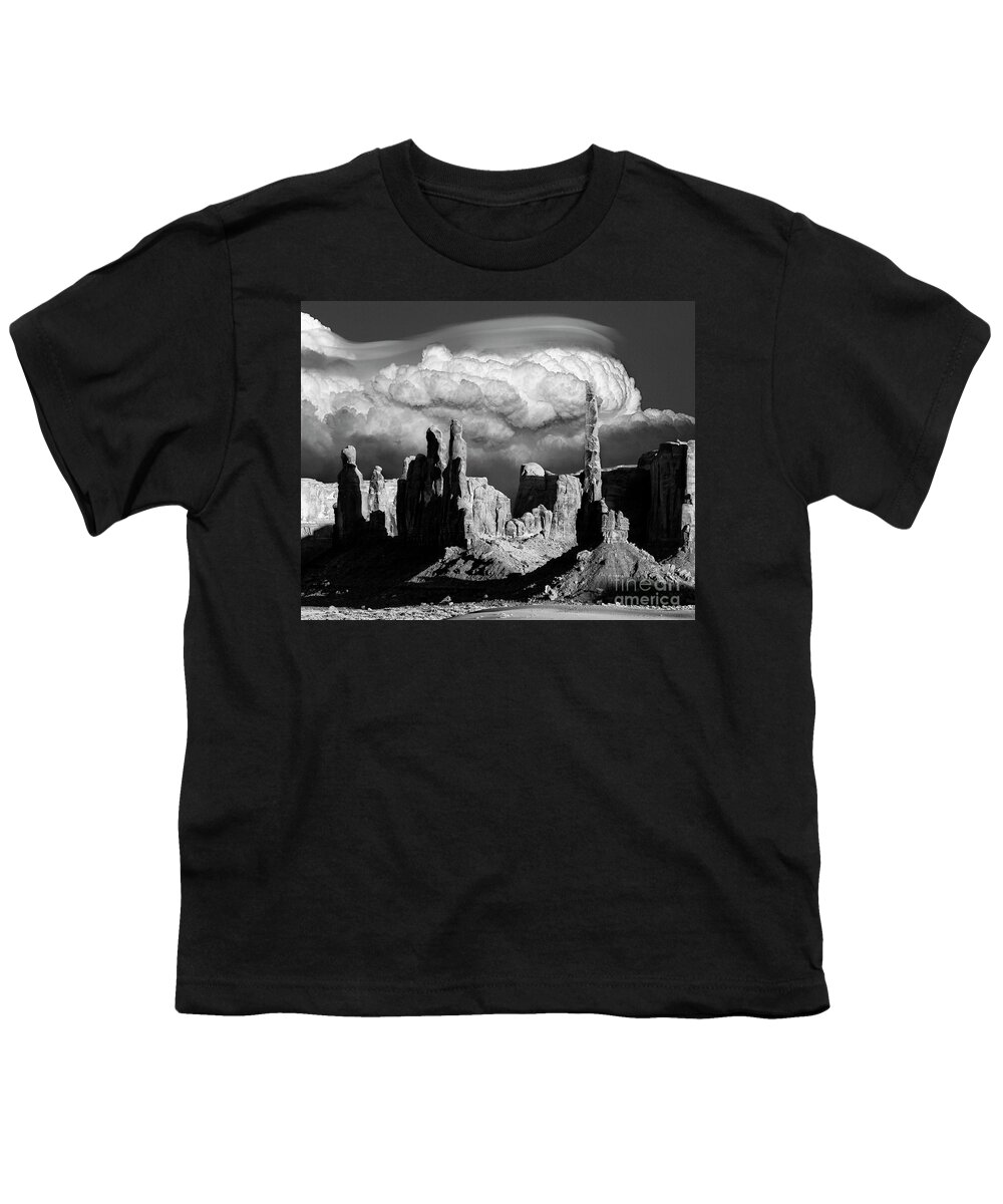 Monument Valley Youth T-Shirt featuring the photograph Where Heaven Meets The Earth Monument Valley by Bob Christopher