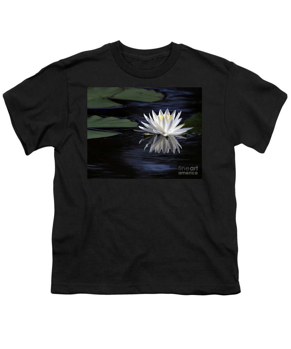 Water Lily Youth T-Shirt featuring the photograph White Water Lily by Sabrina L Ryan