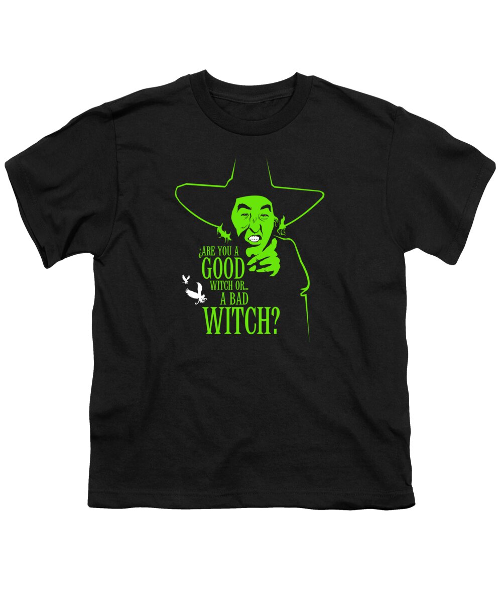 Wicked Witch Of West Youth T-Shirt featuring the digital art Wicked Witch Of West by Mos Graphix