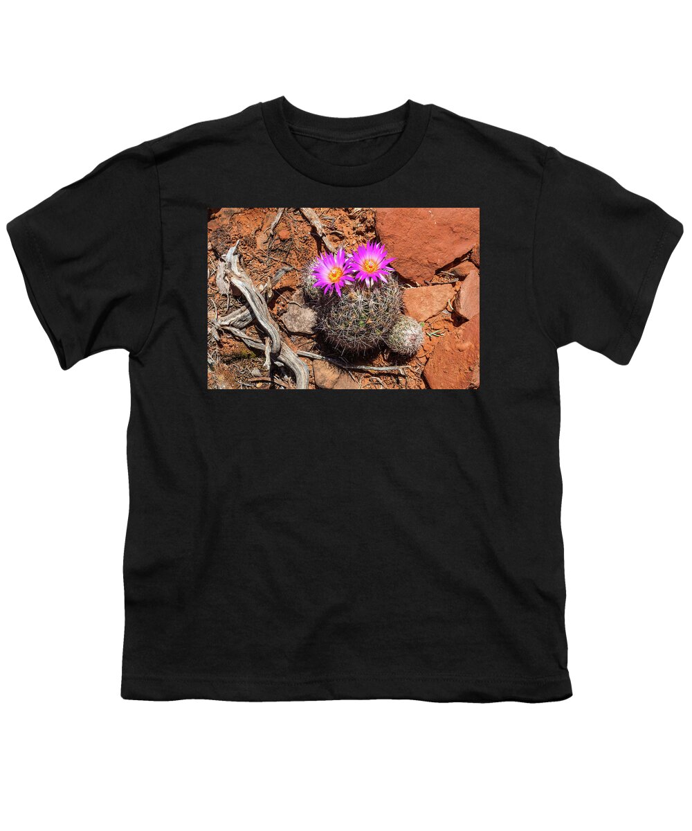 Wild Eye Youth T-Shirt featuring the photograph Wild Eyed Cactus by Lon Dittrick