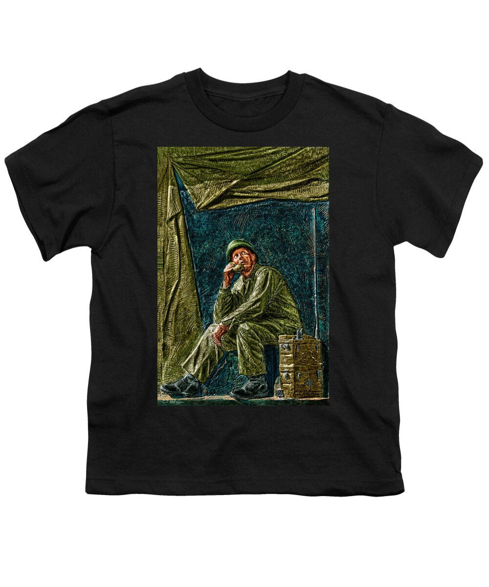 National Wwii Memorial Youth T-Shirt featuring the photograph WWII Radioman by Christopher Holmes