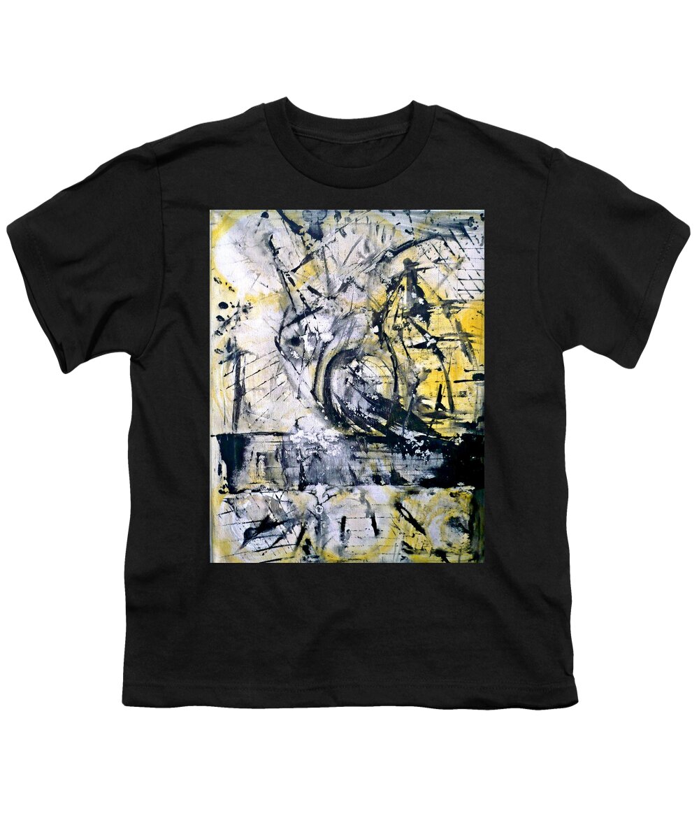Yellow Youth T-Shirt featuring the painting Yellow by 'REA' Gallery