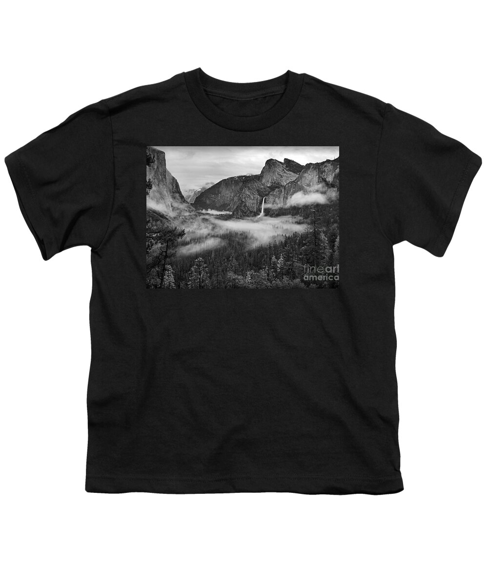 Yosemite Youth T-Shirt featuring the photograph Yosemite Wawona Cloudscape by Martin Konopacki
