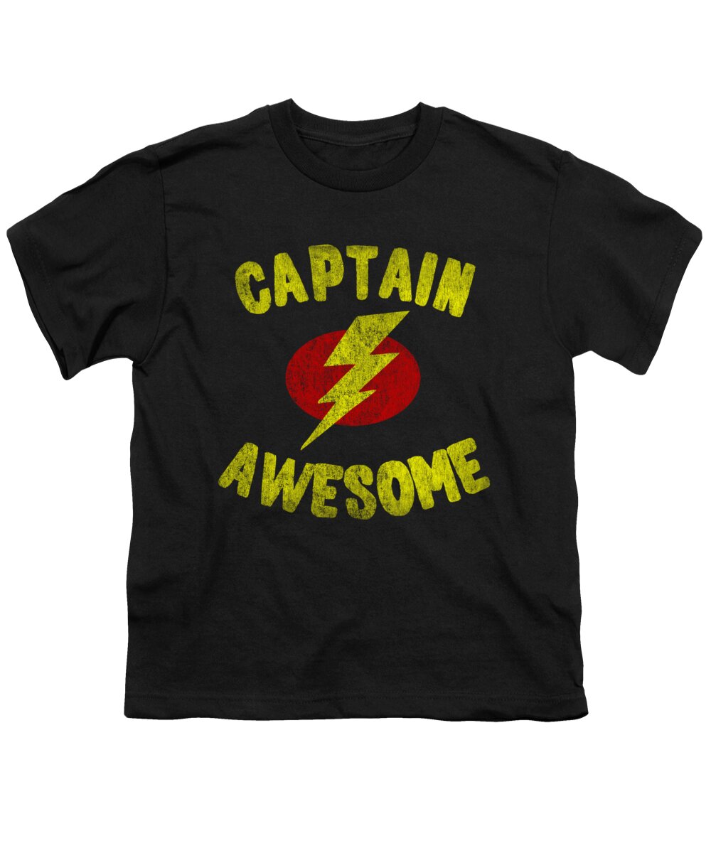 Cool Youth T-Shirt featuring the digital art Captain Awesome Vintage #1 by Flippin Sweet Gear