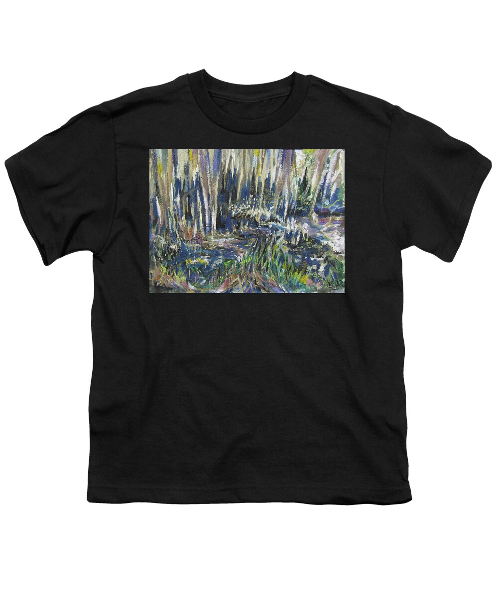Swamp Youth T-Shirt featuring the painting Circle B Bar Reserve, Lakeland, FL #1 by Jean Batzell Fitzgerald