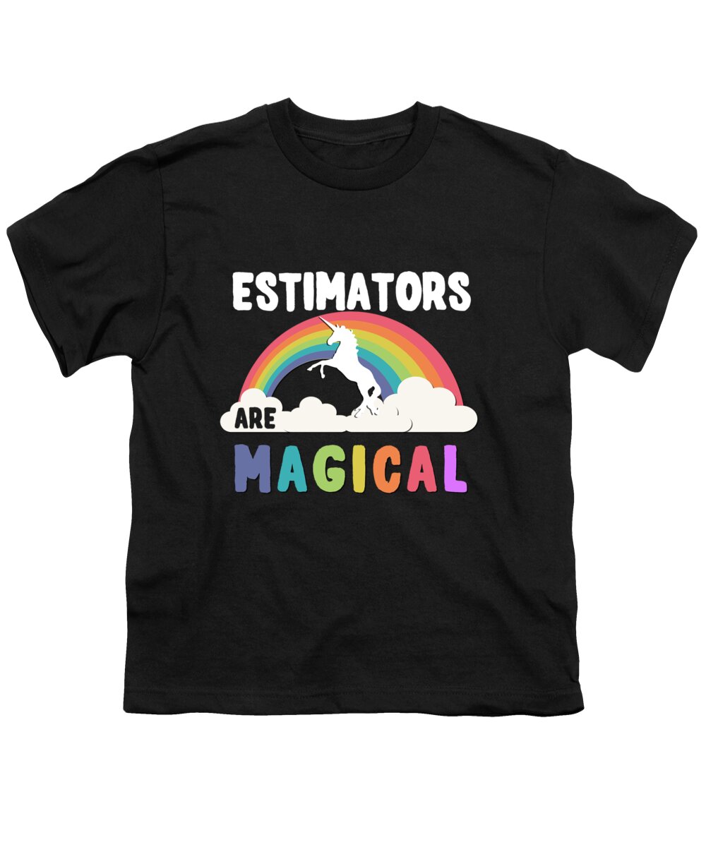 Unicorn Youth T-Shirt featuring the digital art Estimators Are Magical #1 by Flippin Sweet Gear