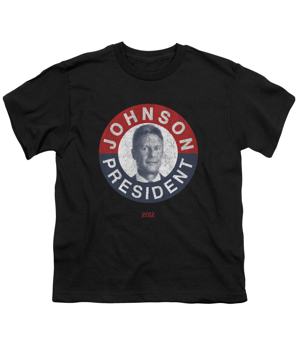 Cool Youth T-Shirt featuring the digital art Gary Johnson for President 2012 Vintage #1 by Flippin Sweet Gear