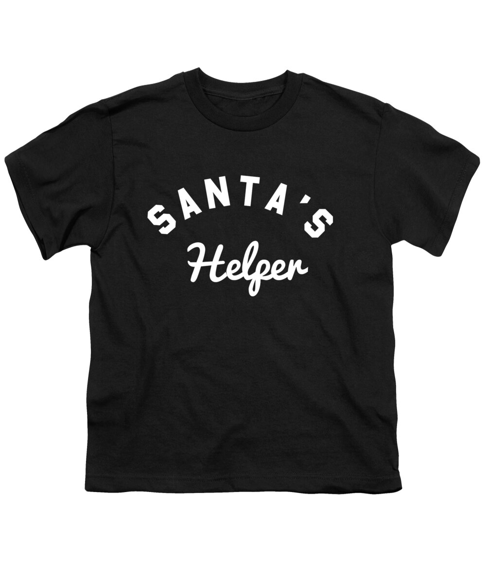 Helper Youth T-Shirt featuring the digital art Santas Helper #1 by Flippin Sweet Gear