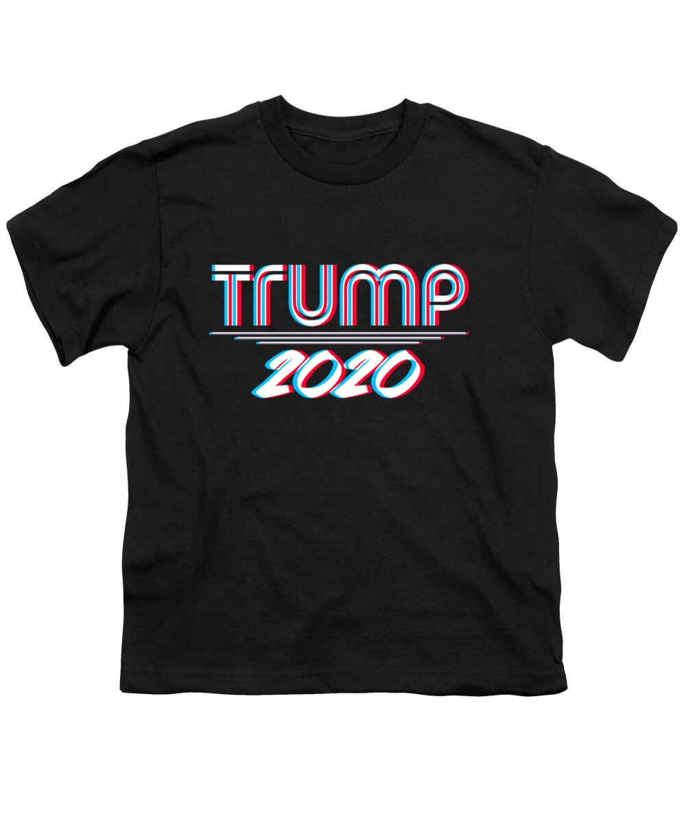 President-trump Youth T-Shirt featuring the digital art Trump 2020 3D Effect #1 by Flippin Sweet Gear