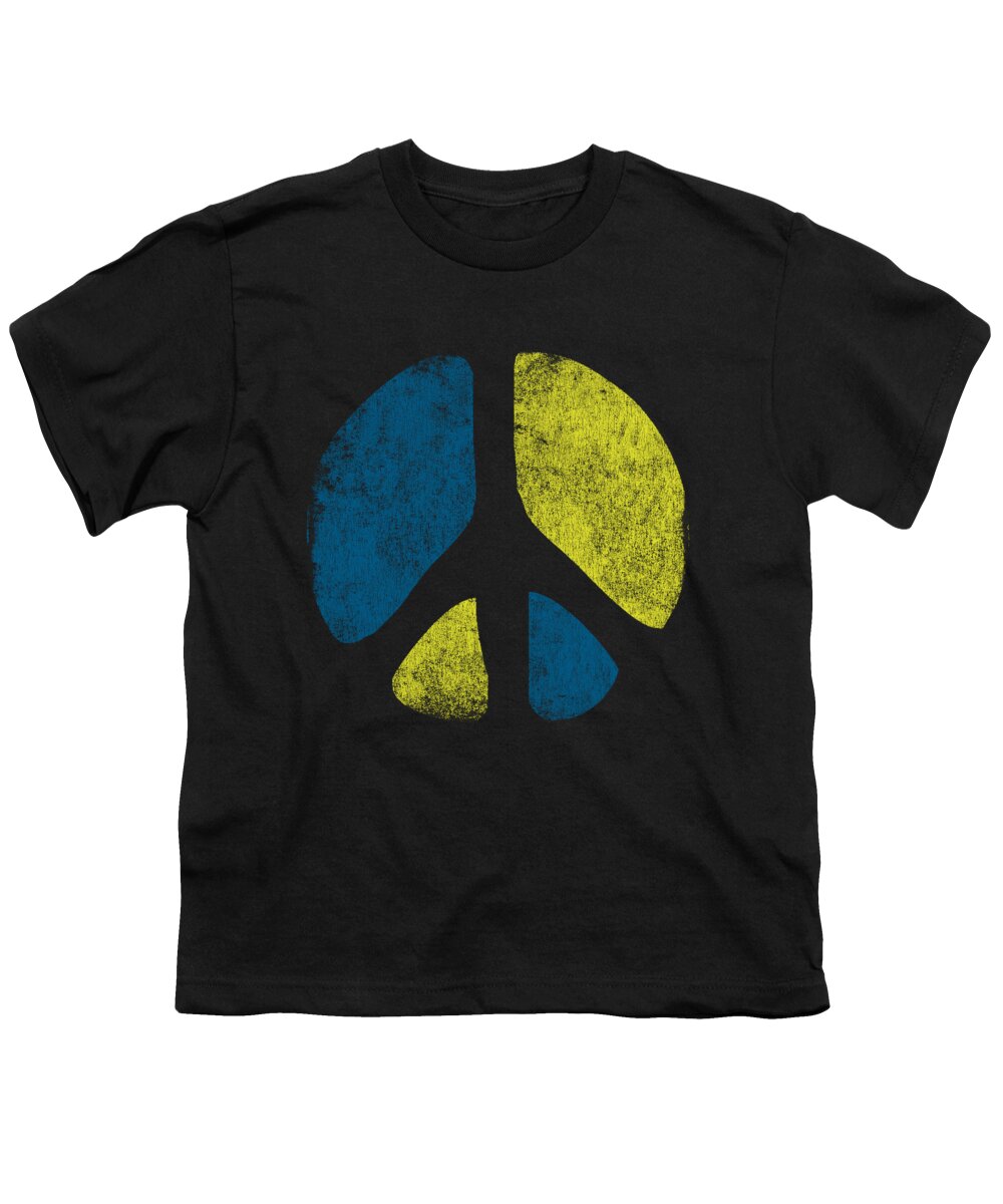 Cool Youth T-Shirt featuring the digital art Vintage Peace Sign #1 by Flippin Sweet Gear