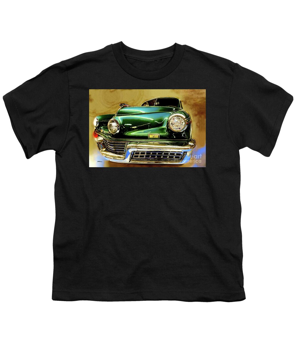 Cars Youth T-Shirt featuring the mixed media 1948 Tucker Artistry by DB Hayes