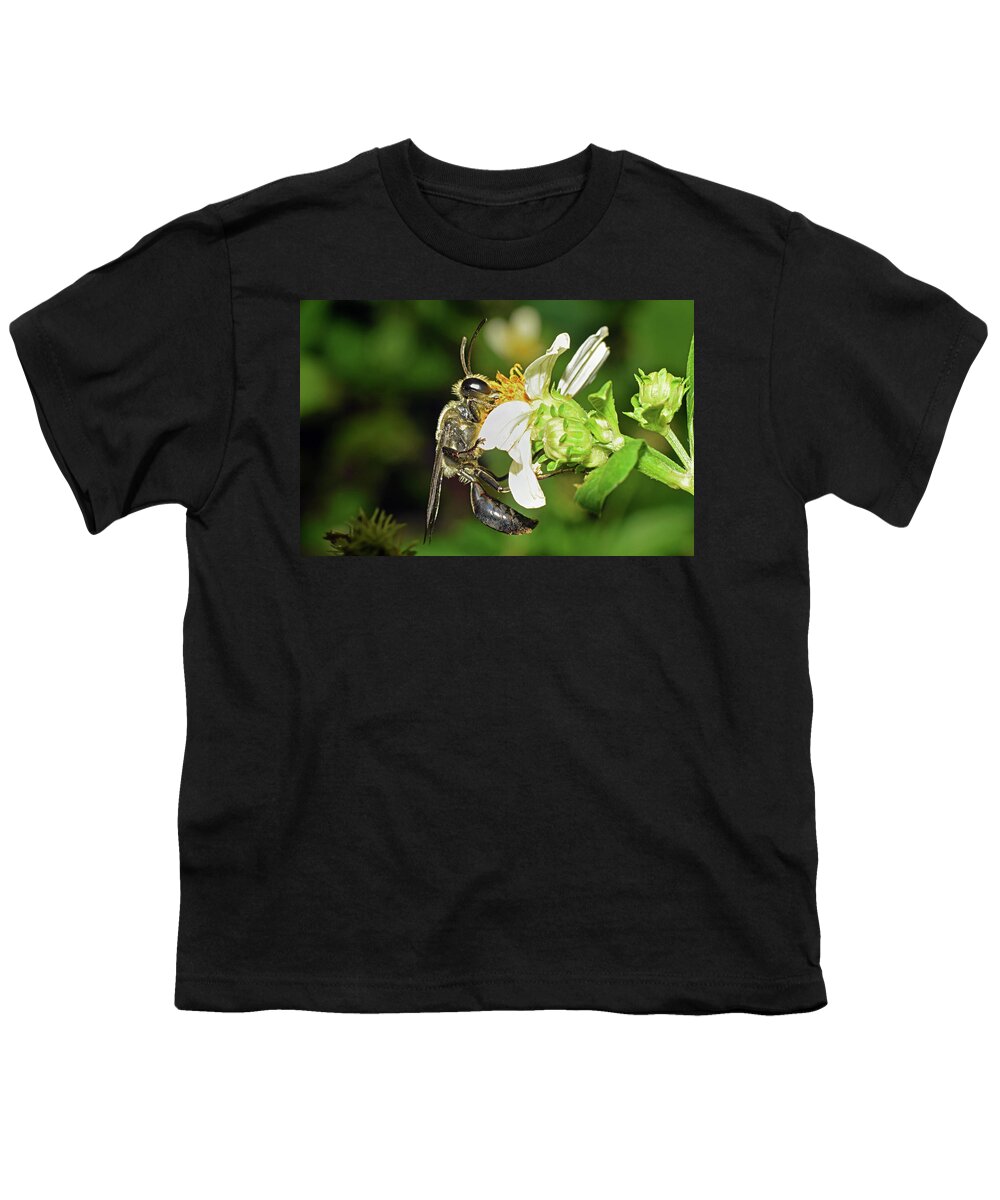 Photograph Youth T-Shirt featuring the photograph Wasp #2 by Larah McElroy