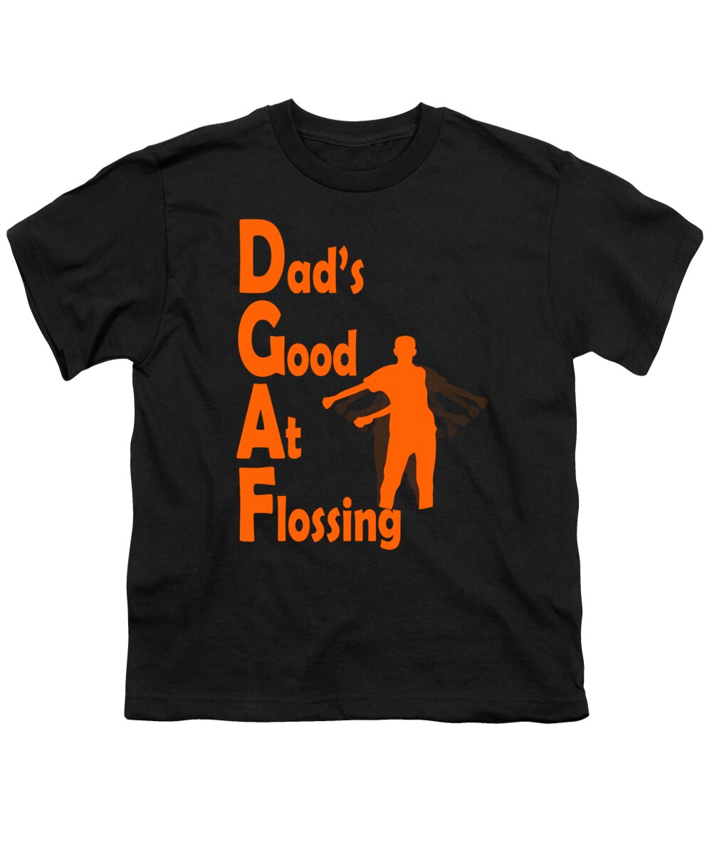 Funny Tshirt Youth T-Shirt featuring the digital art Floss Dance Tshirt for Girls and Boys Dont Give a Floss Craze #2 by Martin Hicks