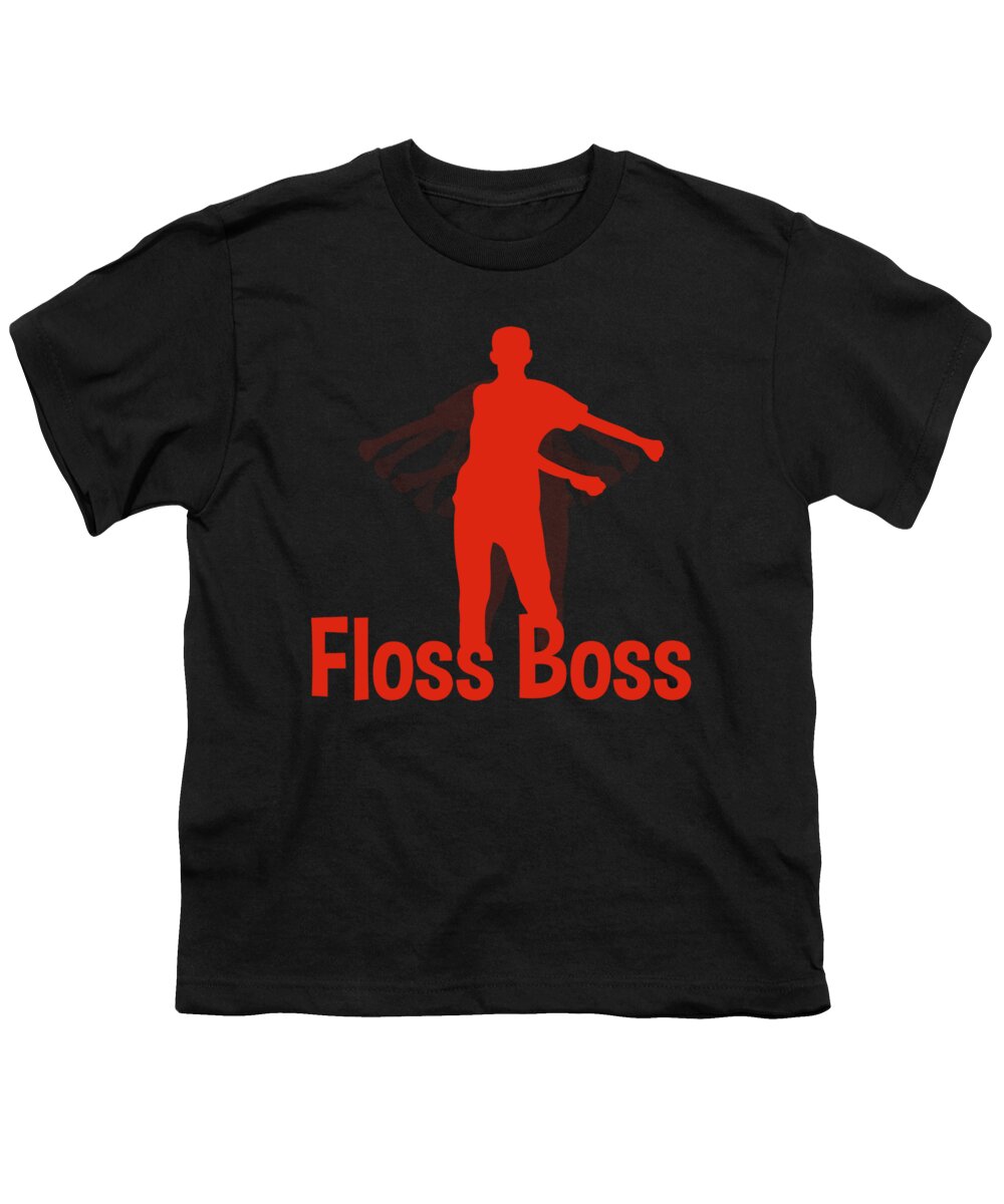 Funny Tshirt Youth T-Shirt featuring the digital art Floss Like a Boss Gift for School Kids Youth for School Dance or Party #1 by Martin Hicks