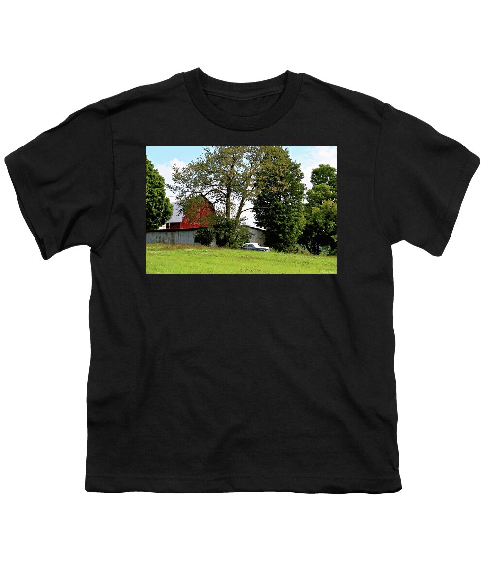 Farms Youth T-Shirt featuring the digital art A New York Country Scene by Trina Ansel