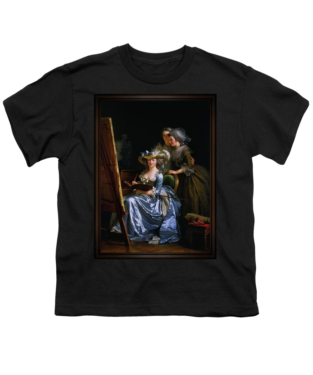 Adélaïde Labille-guiard Youth T-Shirt featuring the painting Adelaide Labille Guiard Self Portrait with Two Pupils by Rolando Burbon