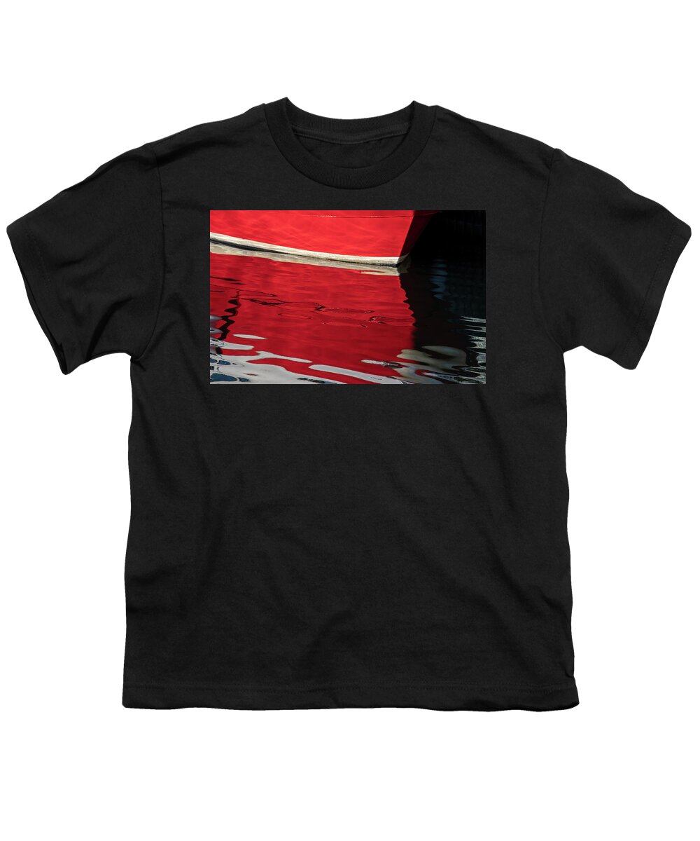 Boat Youth T-Shirt featuring the photograph Boat reflections by Mike Santis