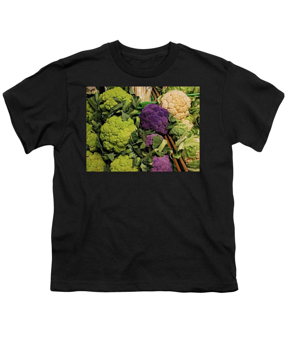 Cauliflowers Youth T-Shirt featuring the photograph Cauliflowers by Martin Smith