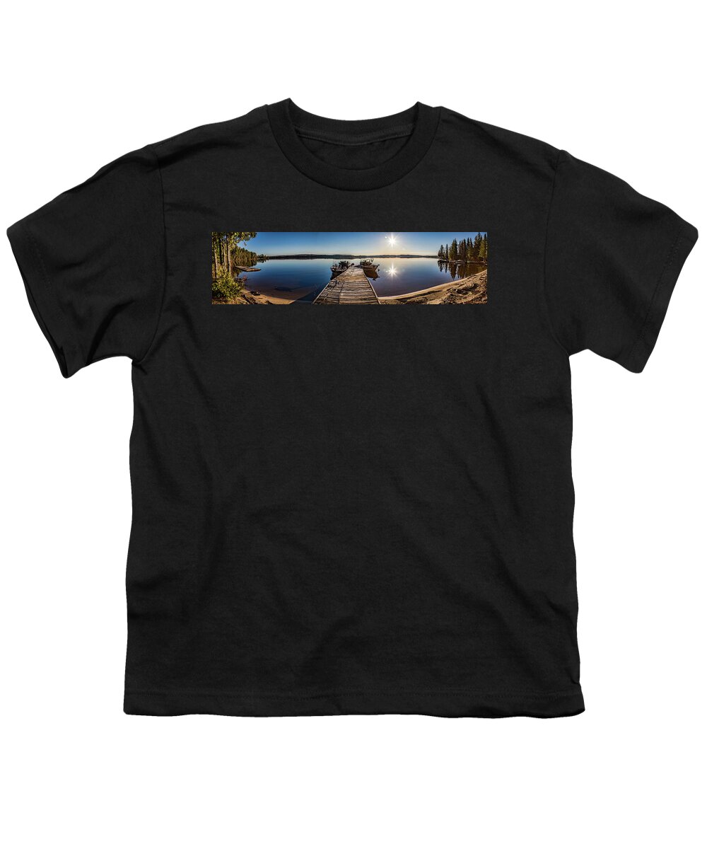 Dog Lake Youth T-Shirt featuring the photograph Dog Lake Panorama by Joe Holley