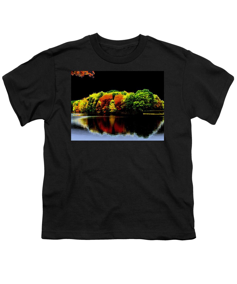 Foliage Youth T-Shirt featuring the digital art Fall Foliage II by Cliff Wilson