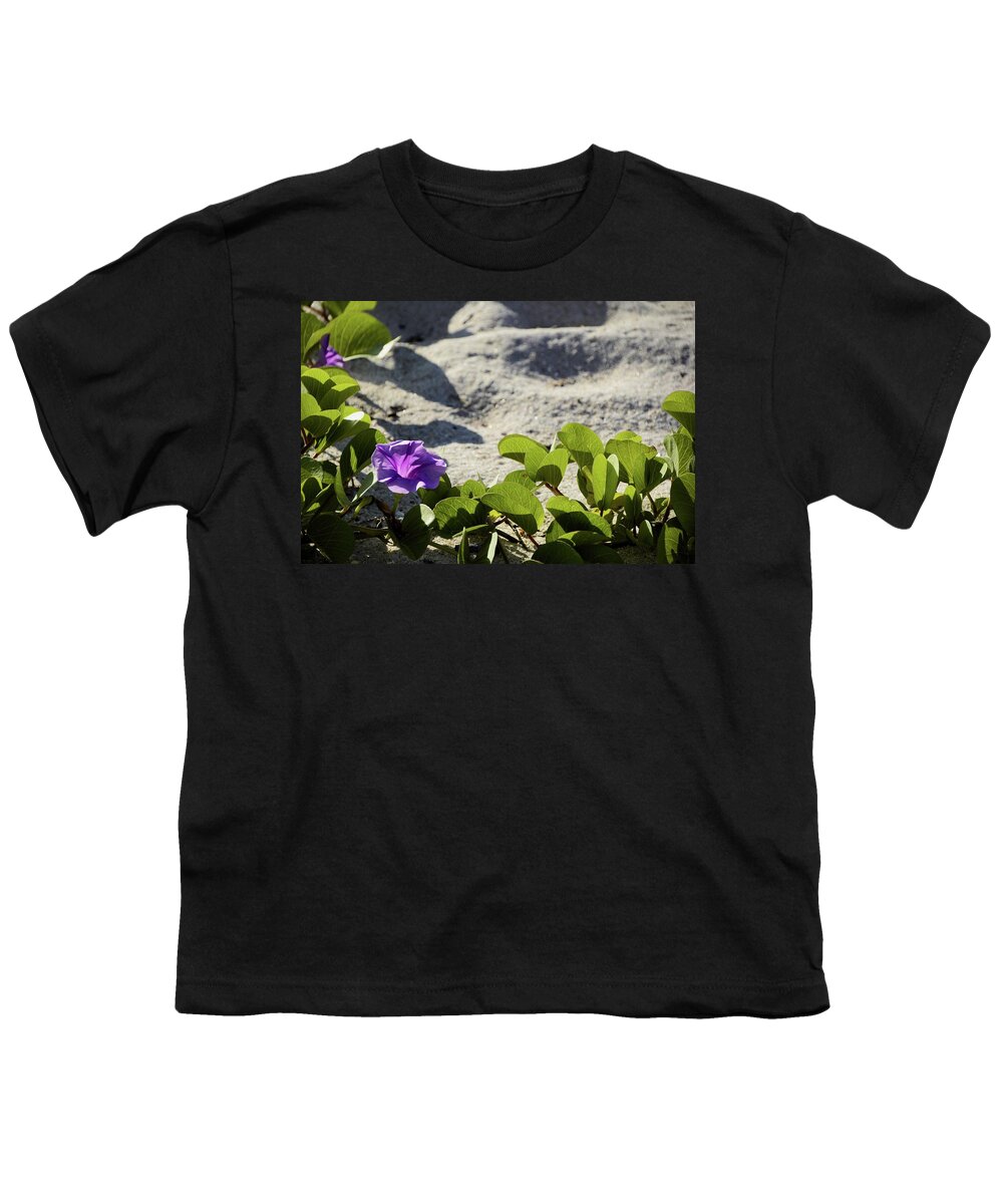 Railroad Vine Youth T-Shirt featuring the photograph Flower of the Sand by T Lynn Dodsworth