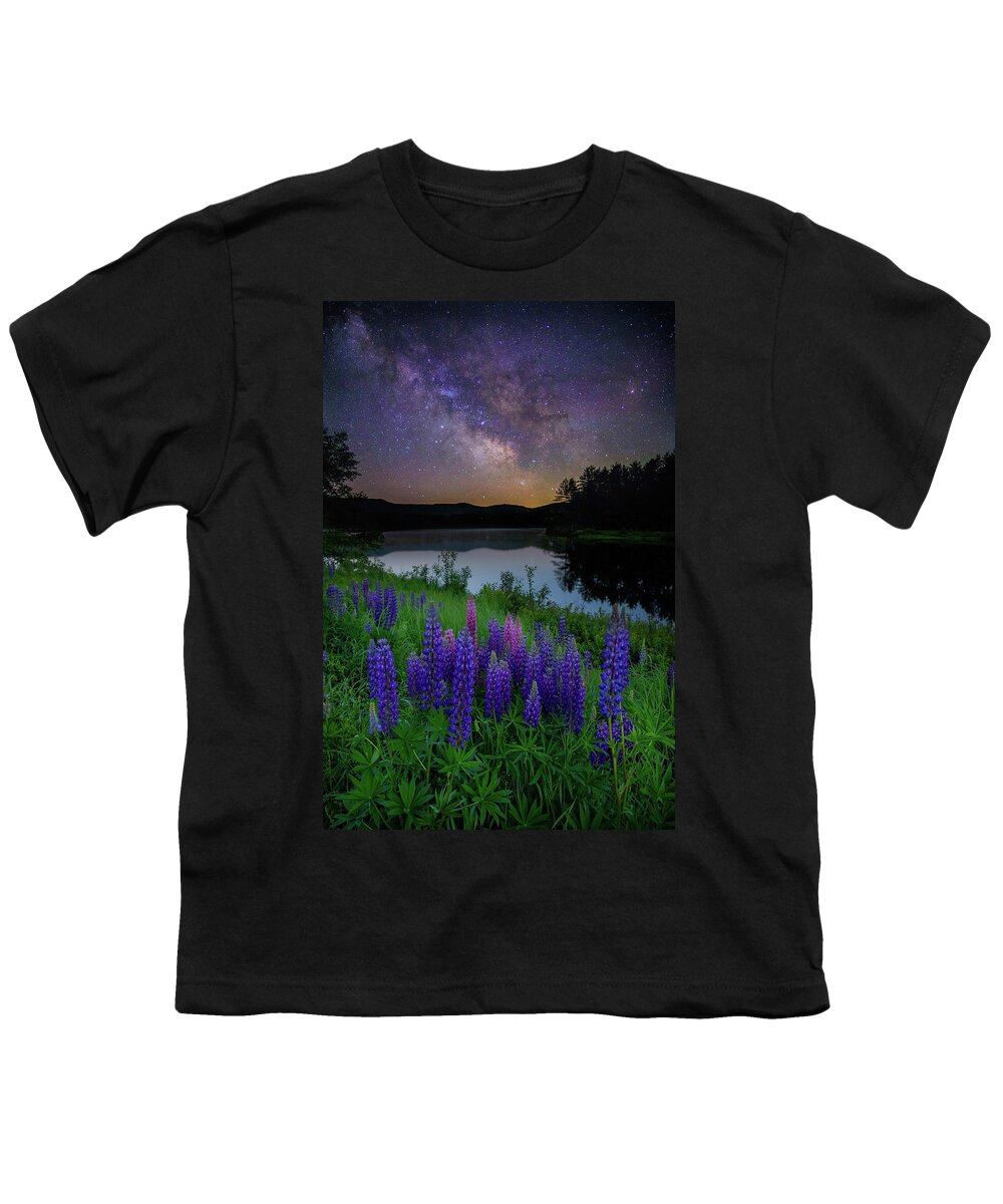 New Hampshire Youth T-Shirt featuring the photograph Galactic Lupines by Rob Davies