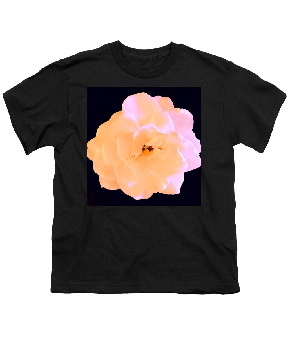 #flowersofaloha #aloha #gardenia #blush #aloha Youth T-Shirt featuring the photograph Gardenia in Blush Aloha by Joalene Young