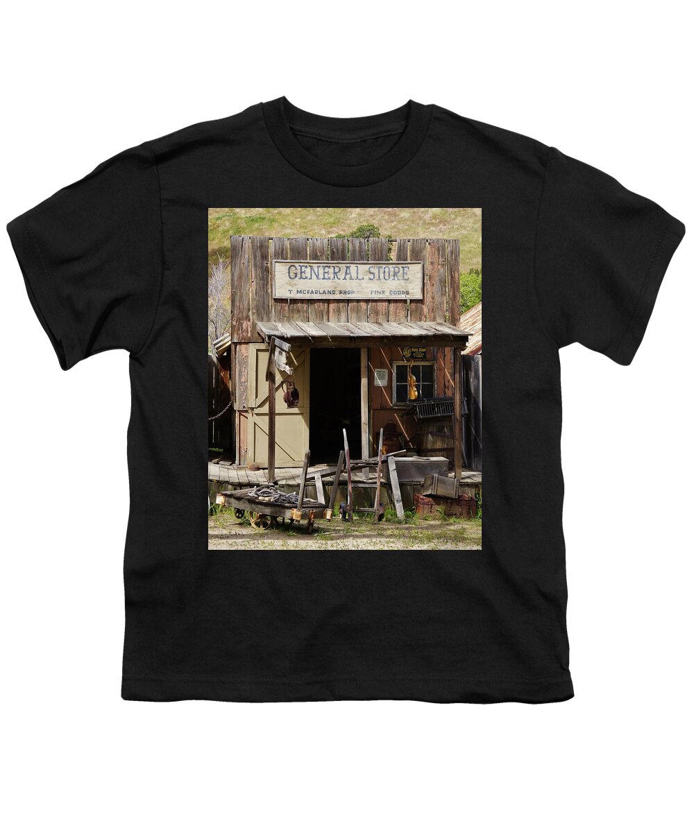 General Store Youth T-Shirt featuring the photograph General Store Bodfish by Brett Harvey