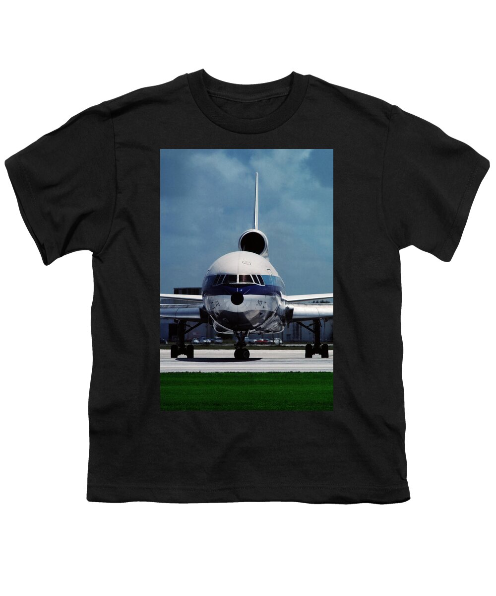 Eastern Airlines Youth T-Shirt featuring the photograph Head-on Eastern Airlines L-1011 by Erik Simonsen