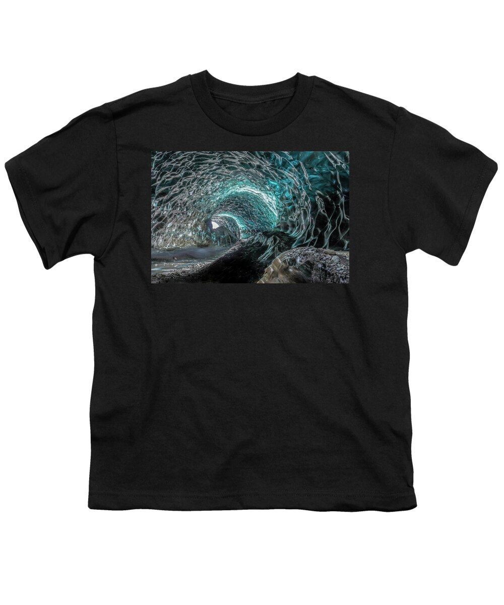 Iceland Youth T-Shirt featuring the photograph Icy Vortex by Arthur Oleary