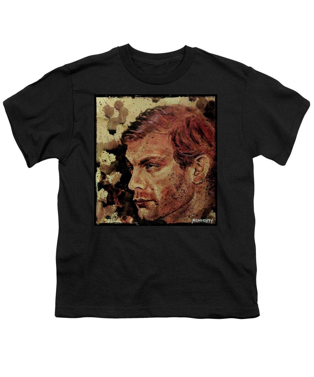 Ryan Almighty Youth T-Shirt featuring the painting Jeffrey Dahmer by Ryan Almighty