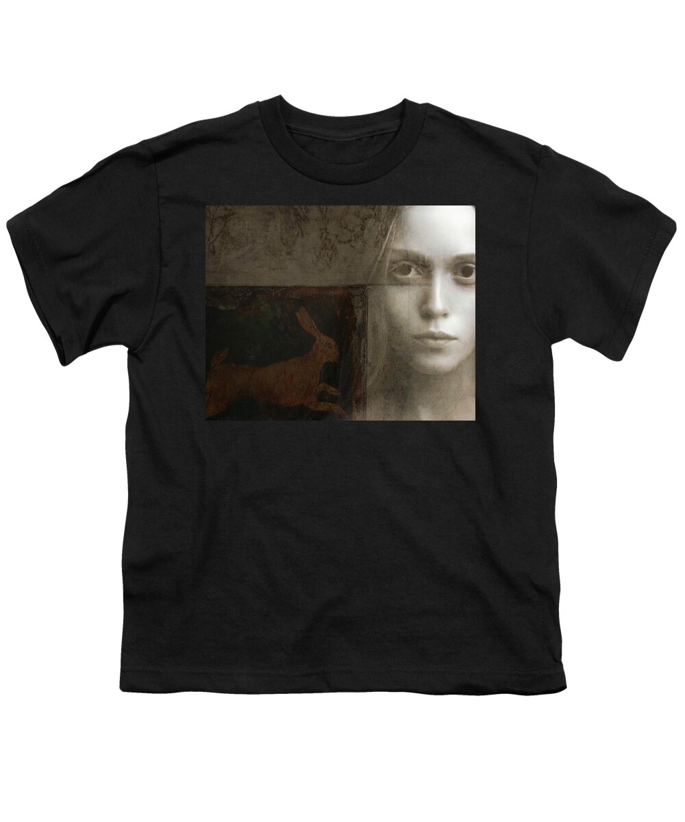 Beautiful Women Youth T-Shirt featuring the mixed media Juliet by Paul Lovering
