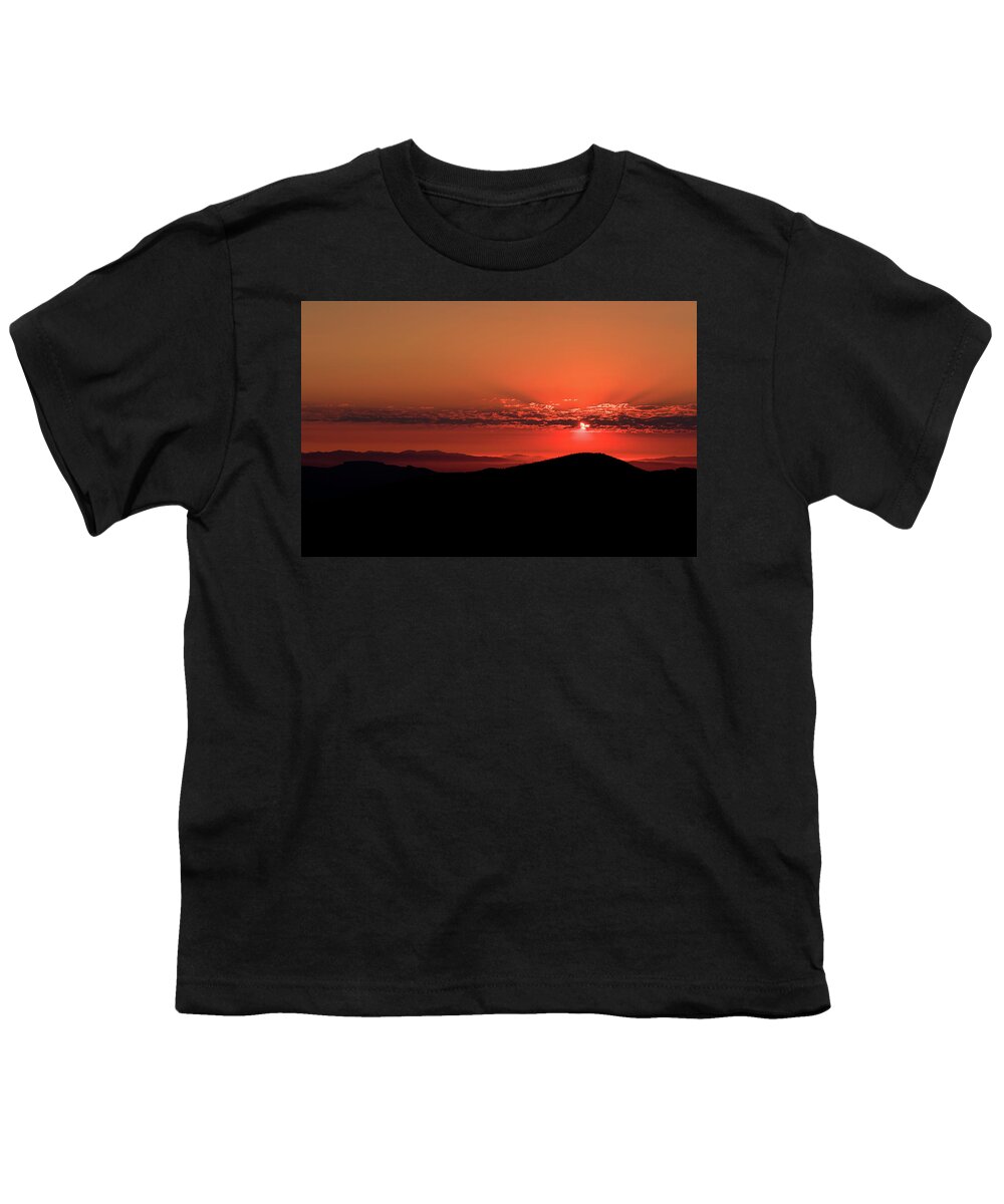 Sunset Youth T-Shirt featuring the photograph Mountain Sunset by Briand Sanderson