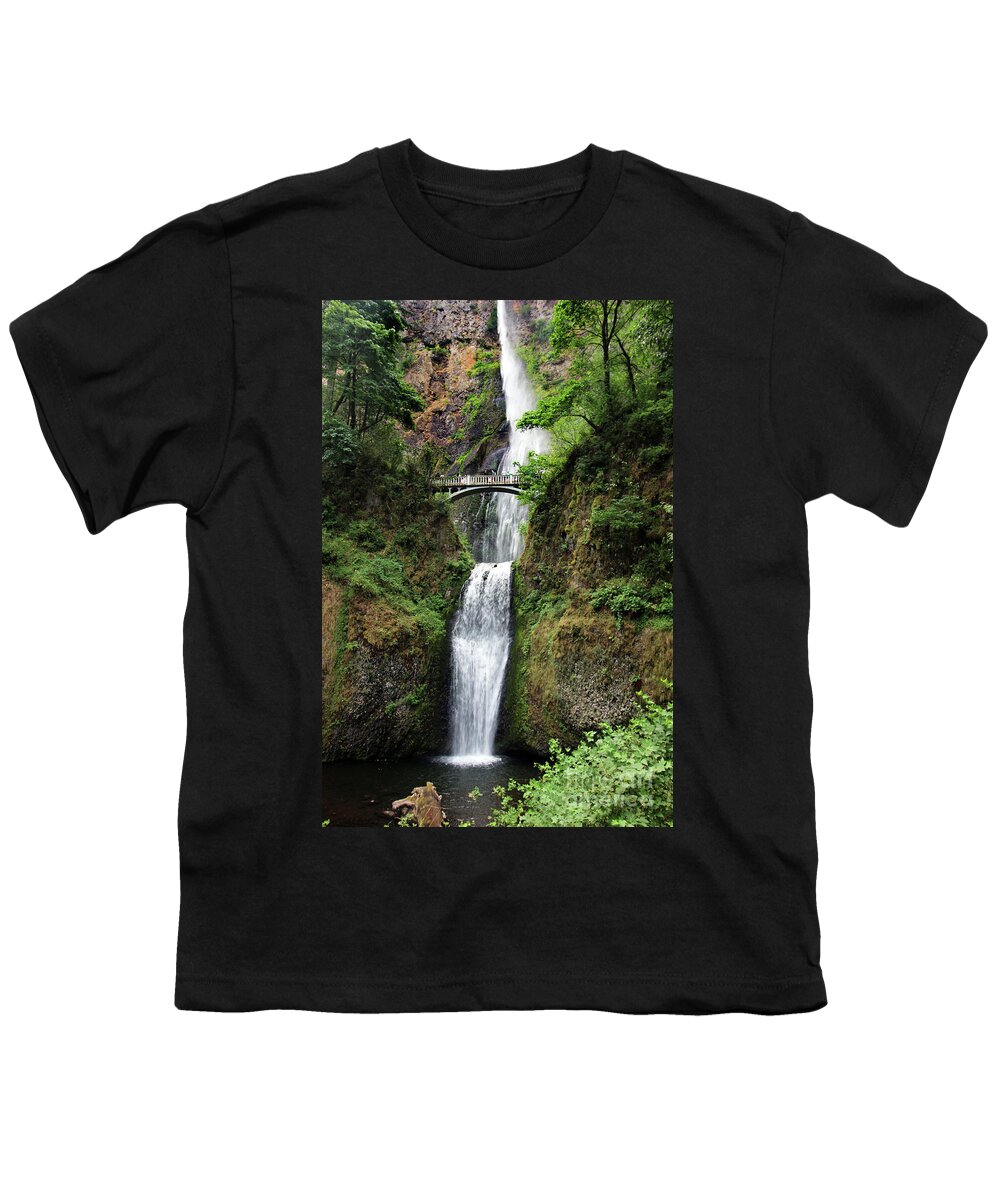Multnomah Falls Youth T-Shirt featuring the photograph Multnomah Falls 3399 by Jack Schultz