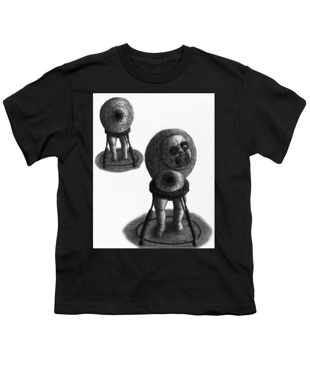 Horror Youth T-Shirt featuring the drawing Nightmare Walker - Artwork by Ryan Nieves